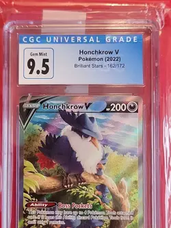 Pokemon TCG 2022 Honchkrow V Alt Art Brilliant Stars 162/172 CGC Gem Mint 9.5 - Image 5