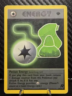 Vintage Wotc Pokemon Potion Energy 1st edition 1st ed Team Rocket 82/82 LP - Image 1