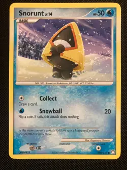 Pokemon TCG Snorunt 100/123 Mysterious Treasures Common Card (LP) - Image 1