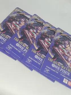 One Piece TCG The Azure Sea's Seven Card Booster Sleeve OP-14 Eng Lot Of 4 Packs - Image 3