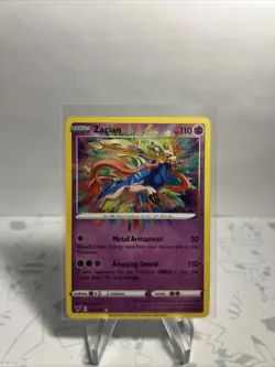 Zacian 82/185 Amazing Rare Vivid Voltage Pokemon TCG Card Near Mint Condition - Image 1