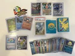 Pokemon Grab Bag. PSA Slab, Pin, Promo Cards, PokePad, And More. 40 Cards - Image 1