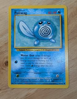 Poliwag unlimited Base Set Common 59/102 - Vintage WOTC Pokemon Card NM - Image 1