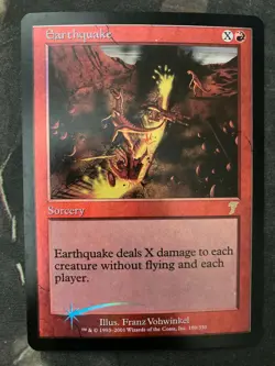 FOIL Earthquake - 7th Edition - EX-NM Very Light Play - DUTY FREE - Magic MTG - Image 1