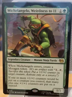 MTG TCG TMNT Michelangelo, Weirdness to 11 0121 Regular Rare - Image 1