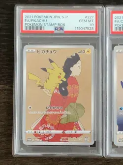 PSA 10 GEM MINT Pikachu 227 Cramorant 226 Stamp Box PROMO Japanese Pokemon - Image 3