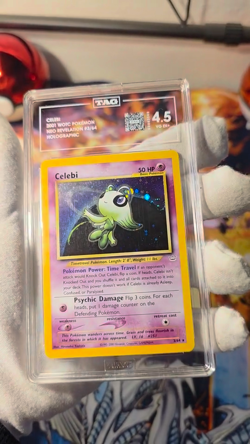 Celebi 03/64 Neo Revelation Double Holo error Pokemon w/ Swirl 🌀 TAG 4.5 - Image 2