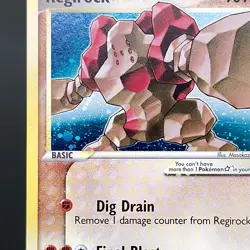 Regirock Gold Star 91/92 EX Legend Maker Holofoil Rare Pokemon TCG 2006 LP-NM - Image 2