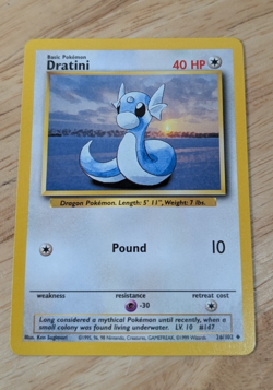 Dratini 26/102 Unlimited Base Set Pokemon Card NM - Image 1
