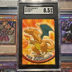 Charizard 1999 Topps Pokemon TV #6 Black Logo Foil SGC 8.5 - Image 1