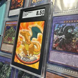 Charizard 1999 Topps Pokemon TV #6 Black Logo Foil SGC 8.5 - Image 3