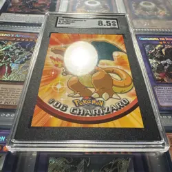 Charizard 1999 Topps Pokemon TV #6 Black Logo Foil SGC 8.5 - Image 5