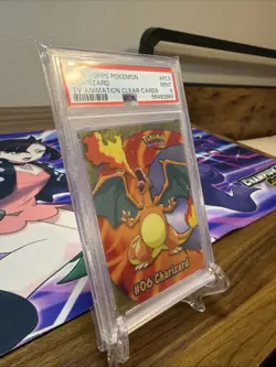 CHARIZARD TV ANIMATION CLEAR CARDS TOPPS POKEMON TV ANIMATION 2000 PC3 PSA 9 - Image 2