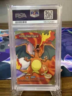 CHARIZARD TV ANIMATION CLEAR CARDS TOPPS POKEMON TV ANIMATION 2000 PC3 PSA 9 - Image 3