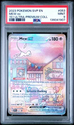 2023 POKEMON SVP EN-SV BLACK STAR PROMO 151 ULTRA-PREM COLL #053 MEW EX PSA 9 - Image 1