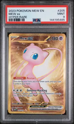 2023 POKEMON MEW EN-151 HYPER RARE #205 MEW EX PSA 9 - Image 1