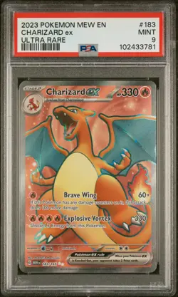 2023 POKEMON MEW EN-151 ULTRA RARE #183 CHARIZARD EX PSA 9 - Image 1