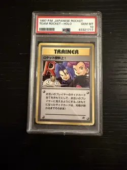 1997 Pokemon Here Comes Team Rocket Japanese Holo PSA 10 - Image 1