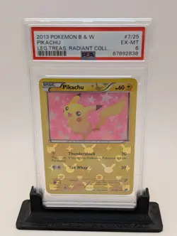 Pokemon 2013 Legendary Treasures: Radiant Collection Pikachu #7/25 PSA 6 Holo - Image 2
