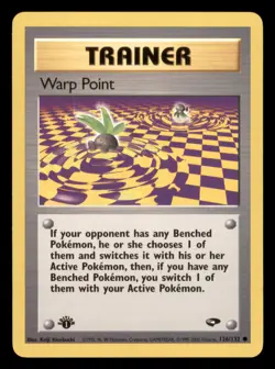 Lightly Played Warp Point 126/132 1st Edition Gym Challenge Common - Image 1