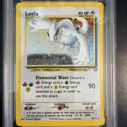Pokemon Lugia Neo Genesis Unlimited Holo Rare #9 PSA 6 - Image 2