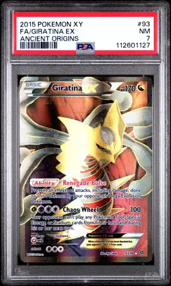 2015 POKEMON XY ANCIENT ORIGINS #93 FULL ART/GIRATINA EX PSA 7 - Image 1