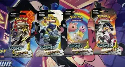 Cosmic Eclipse Sleeved Booster Pack Full Art Set Pokemon TCG Sun & Moon - Image 1