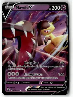 Mawile V ⭐ 070/195 Holo Rare V Silver Tempest 2022 Pokemon NM - Image 1
