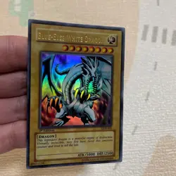 2002 Blue-Eyes White Dragon LOB-001 1st ED Ultra Rare Yu-Gi-Oh Asian English - Image 1