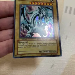 2002 Blue-Eyes White Dragon LOB-001 1st ED Ultra Rare Yu-Gi-Oh Asian English - Image 4