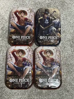 One Piece TCG Volume 2 Tins Sealed Lot of 4 - Image 1
