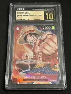 One Piece Monkey.D.Luffy P-001 Promo Bandai Games Fest 23-24 — CGC 10 Pristine - Image 1