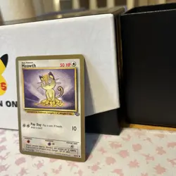 GOLD Border Meowth 56/64 Jungle Unlimited Pokemon TCG Card Vintage WOTC - Image 3