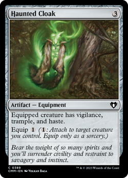 Haunted Cloak FOIL Commander Masters NM Artifact Common MAGIC MTG CARD ABUGames - Image 1