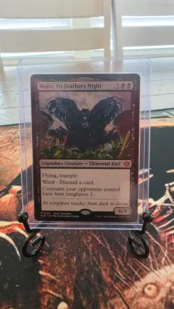Maha, Its Feathers Night Regular - Bloomburrow NM x1 MTG Magic - Free Shipping - Image 1