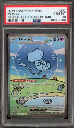 Pokemon Mew ex Paldean Fates Special Illustration Rare #232 PSA 10 Gem Mint - Image 1