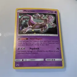 Pokemon Mewtwo SM214 Sun & Moon Promo 120 HP Holo Rare Mind Report Psyshock Card - Image 1