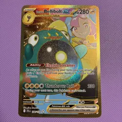 Pokemon TCG Iono's Bellibolt ex 188/159 Journey Together Hyper Rare Gold - Image 2