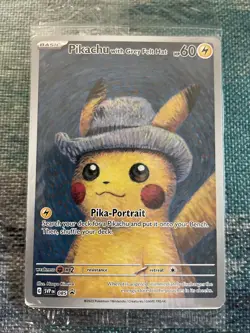 Pokemon SEALED Pikachu with Grey Felt Hat SVP 085 Van Gogh Museum PROMO - Image 1
