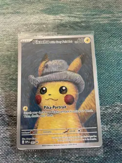 Pokemon SEALED Pikachu with Grey Felt Hat SVP 085 Van Gogh Museum PROMO - Image 3