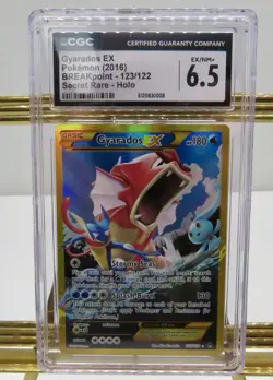 Gyarados EX 123/122 CGC 6.5 Secret Rare Pokemon XY Breakpoint 2016 TCG - Image 1