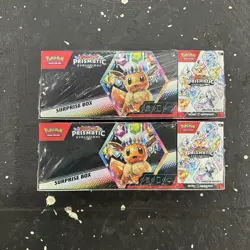 LOT OF 2 - Pokemon Prismatic Evolutions Surprise Box & Booster Bundle Sams Club - Image 1