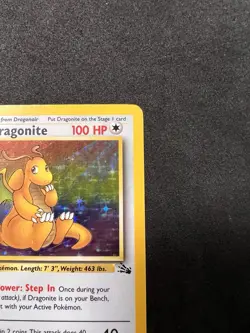 Dragonite 4/62 1st Edition Holo Rare - Pokemon Fossil - Vintage MP - Image 4