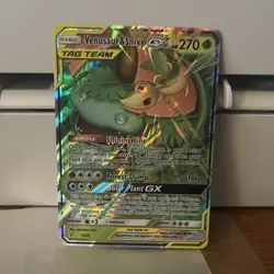 Pokemon Venusaur & Snivy GX 1/236 Sm-Cosmic Eclipse TAG TEAM Holo Ultra Rare 27… - Image 1