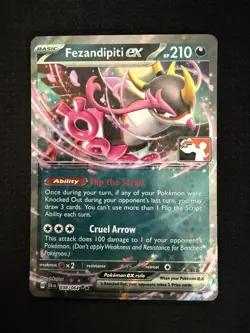 Pokemon SFA 038/064 - Prize Pack Series 6 Stamped Fezandipiti ex, NM+ - Image 1