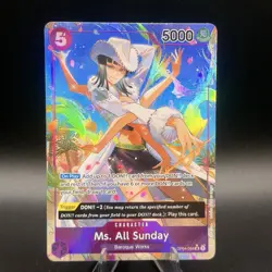 Ms. All Sunday (Alternate Art) OP04-064 One Piece Kingdoms of Intrigue Foil - Image 1