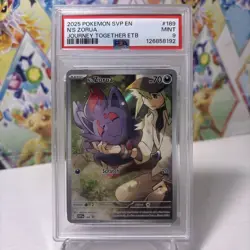 Pokemon TCG N's Zorua SVP 189 Journey Together Promo Card PSA 9 Mint - Image 1