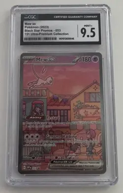 Mew ex 053 Sv: Scarlet & Violet Black Star Promo Card Holo 151 UPC - Image 1