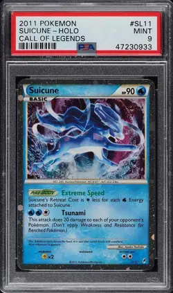 Pokemon Card Holo Suicune SL11 PSA 9 MINT Call of Legends - Image 3