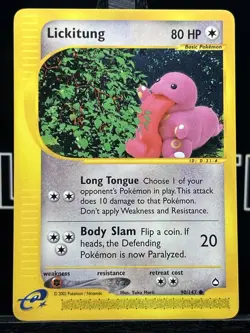 LICKITUNG 2002 POKEMON E-CARD AQUAPOLIS COMMON 90/147 - Image 3